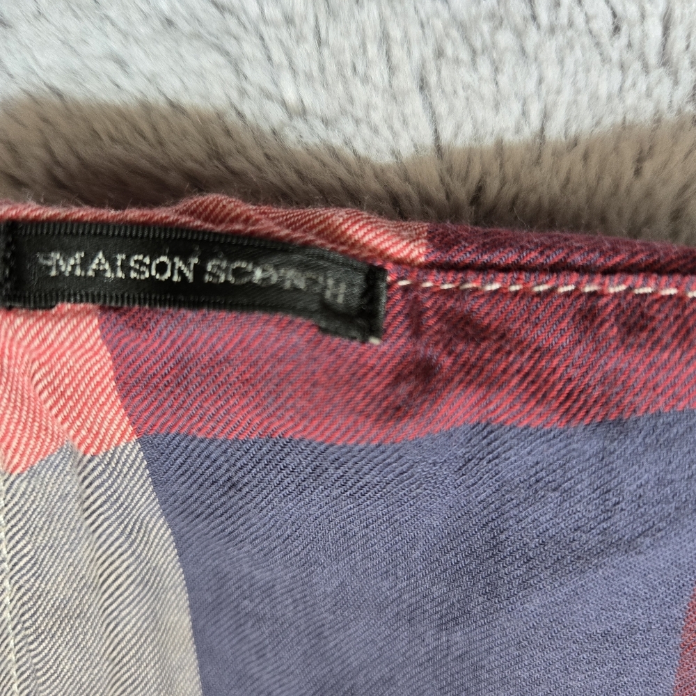 Scotch And Soda Maison Scotch Plaid Button-Up Cotton Lightweight Shirt. Small - Picture 15 of 15